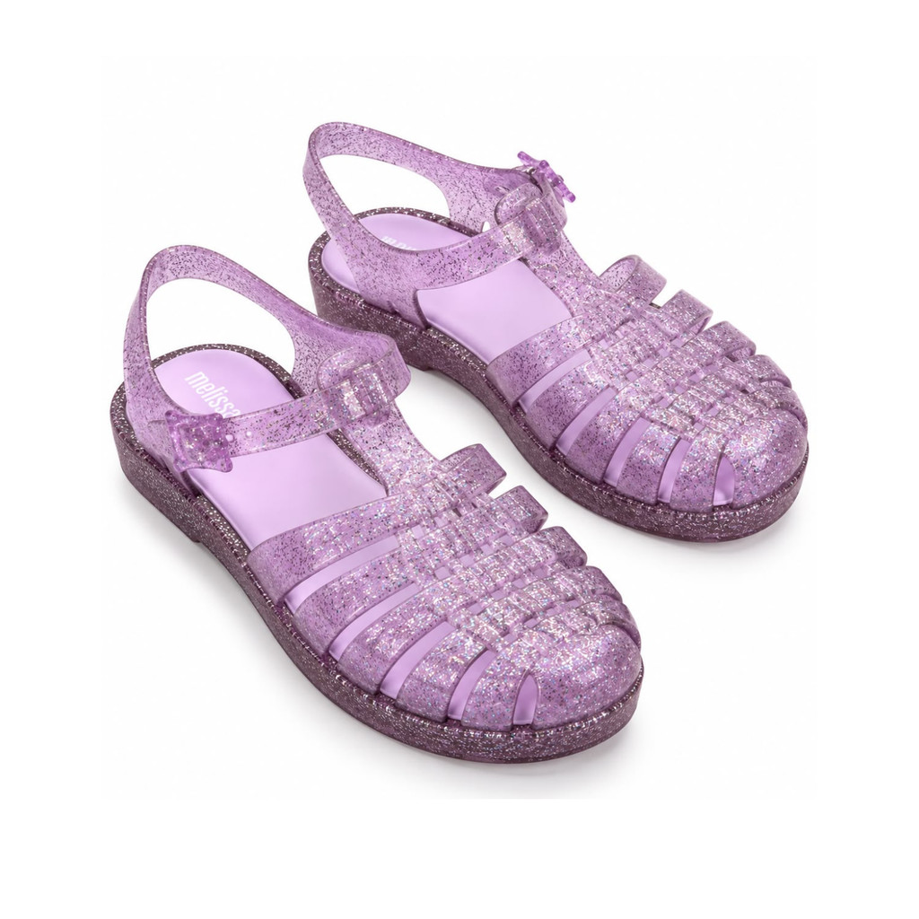 Melissa Possession Shiny Sandália Feminina Glitter Melflex com Fivela Ajustável Original