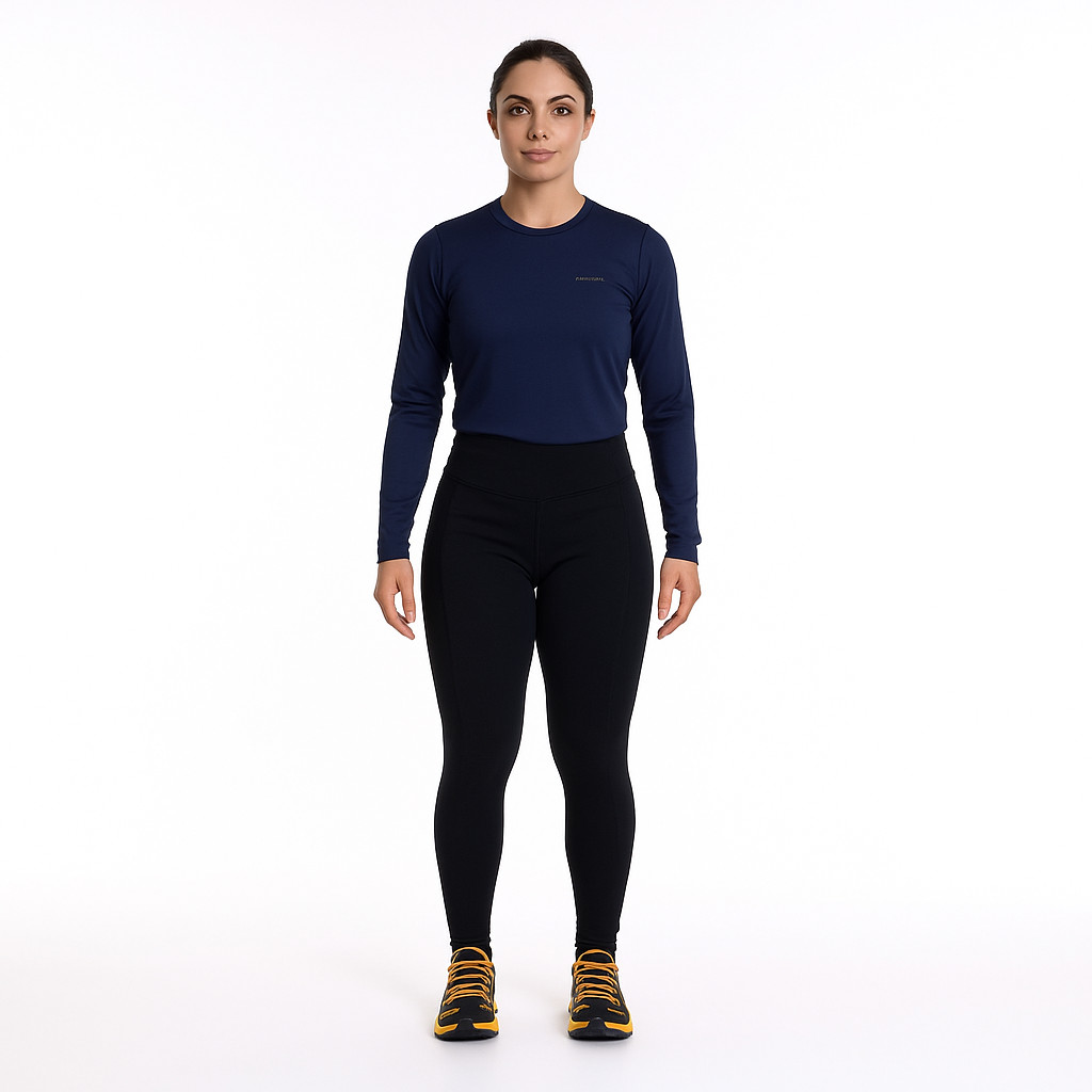 Calça Legging Hard Black Trail Montain Feminina Preta