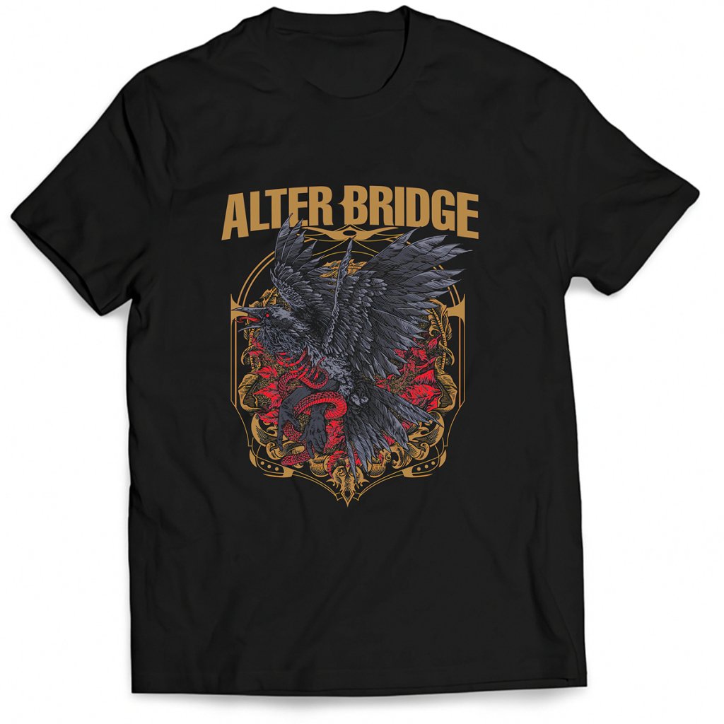 Camiseta Alter Bridge Corvo Hard Rock Metal Alternativo 100% Algodão Camisa Unissex
