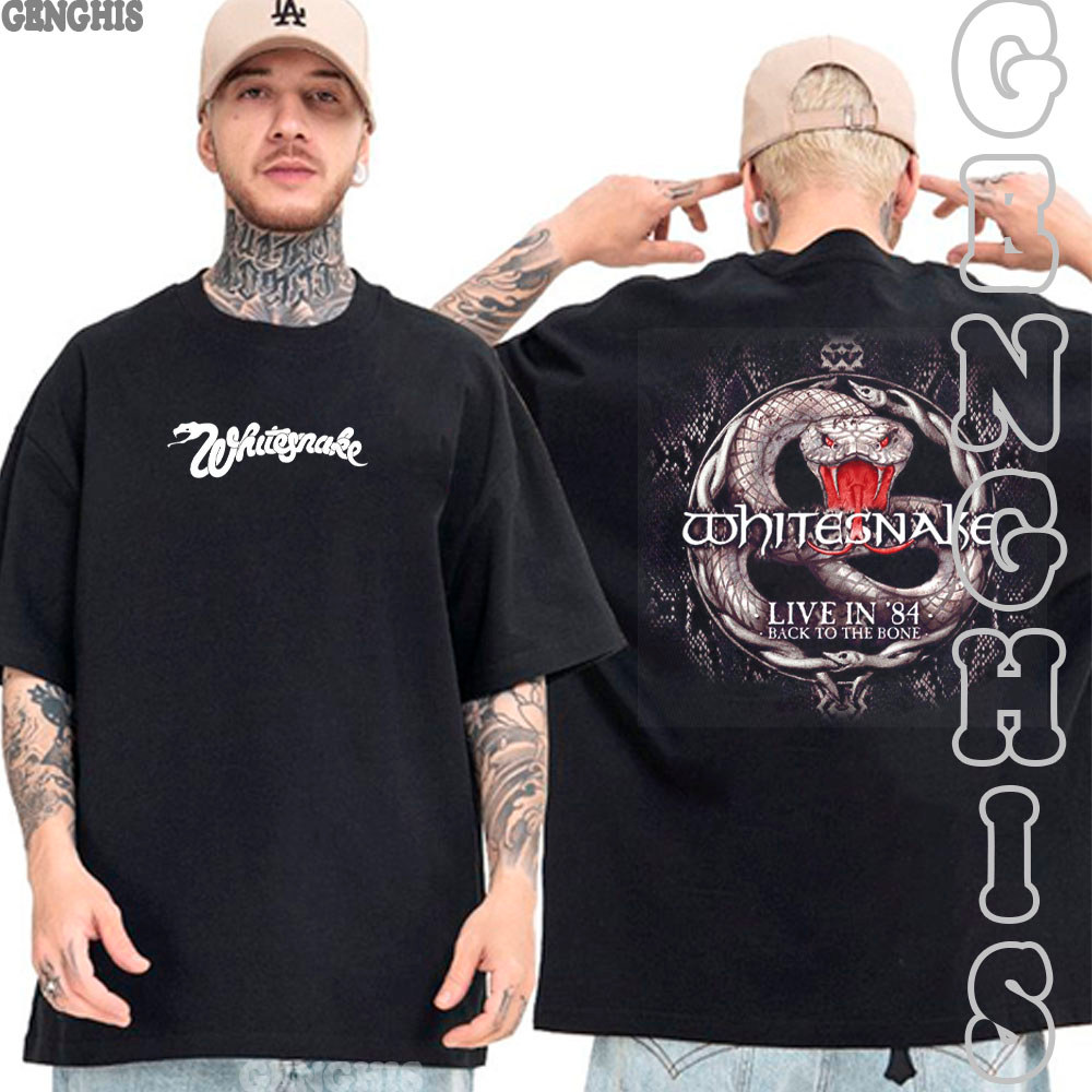 Camiseta Whitesnake Hard Rock Banda Camisa Basica e Oversized Algodão