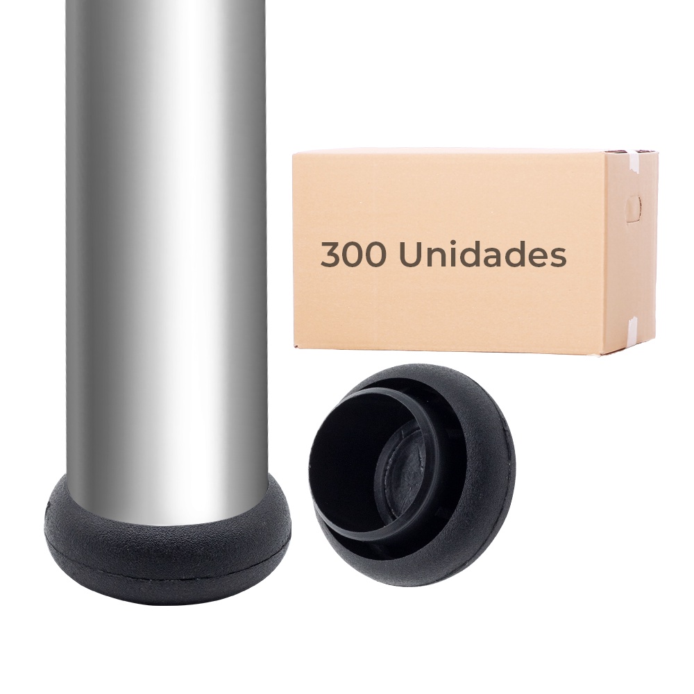 300 Uni Ponteira Bola P/ Pe De Movel Cadeira Redonda 7/8 Pol