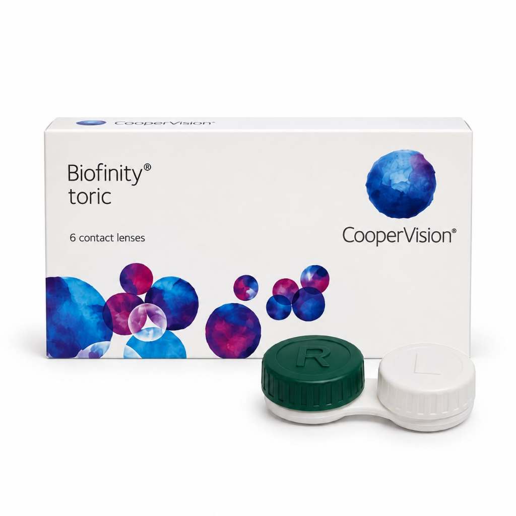 Lente de Contato Biofinity Tórica correção de Astigmatismo com Grau + estojo de lentes