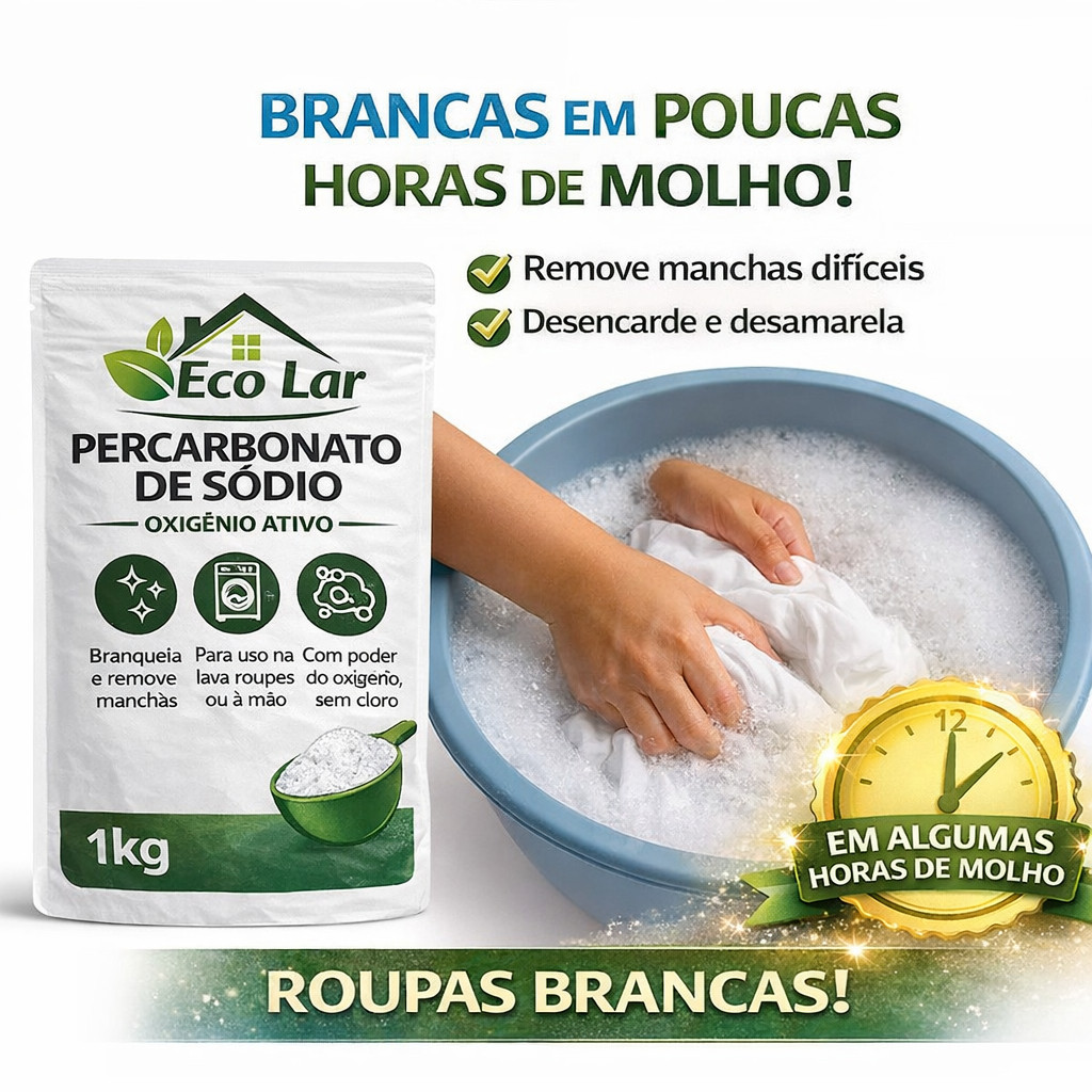 Percarbonato de Sódio Composto Limpeza Profunda e Clareado 1KG / 2KG / 3KG / 4KG / 5KG - 1KG