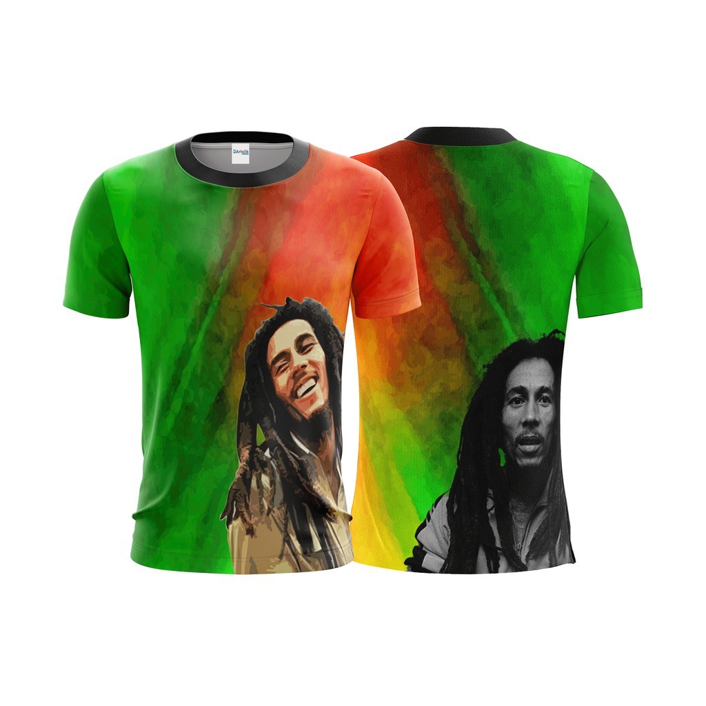 Camiseta Bob Marley Reggae Music - Dryfit Sport Sublimação Total
