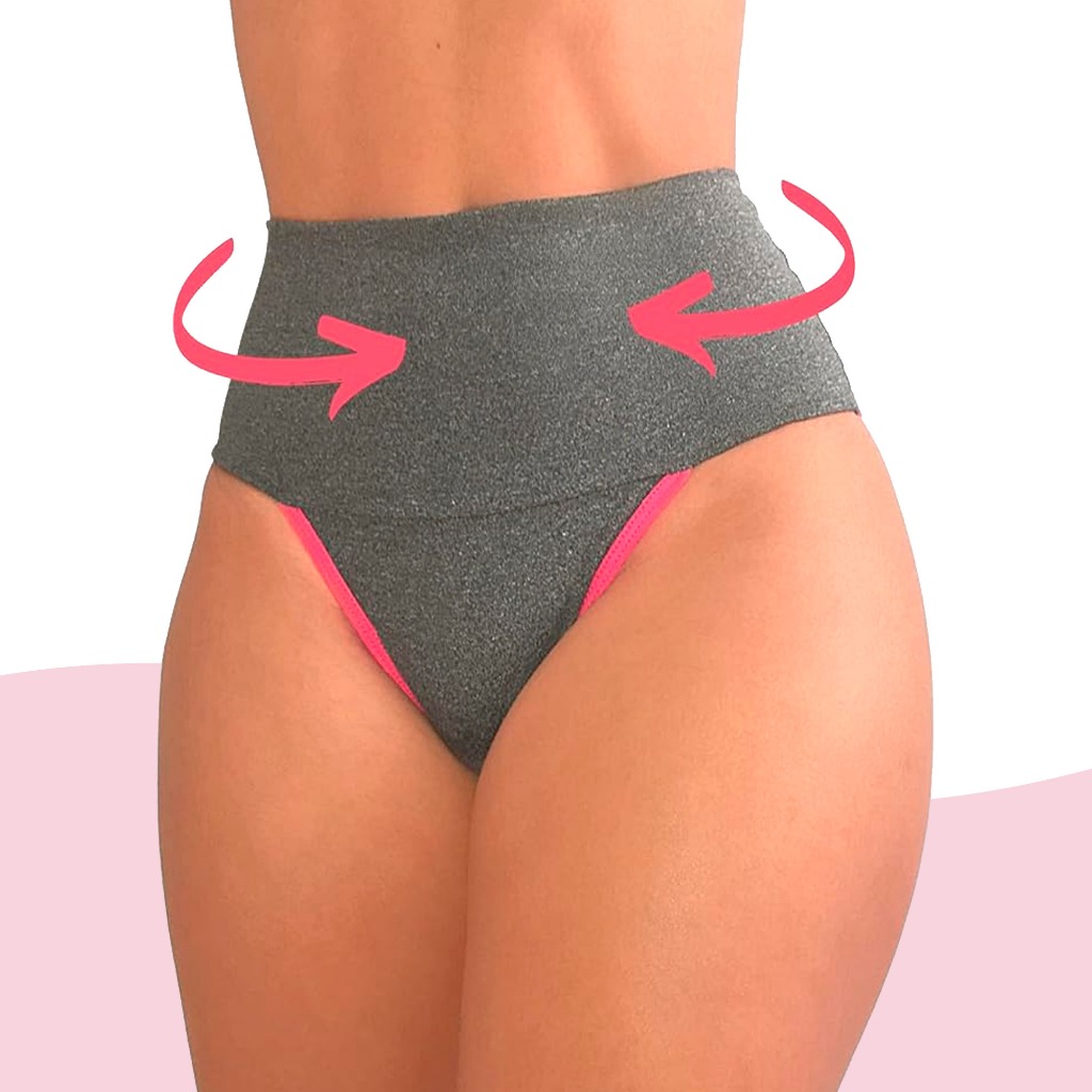 Kit 6 Calcinhas Fitness Cós Alto Compressão Abdominal Segura Barriga - VIÉRE