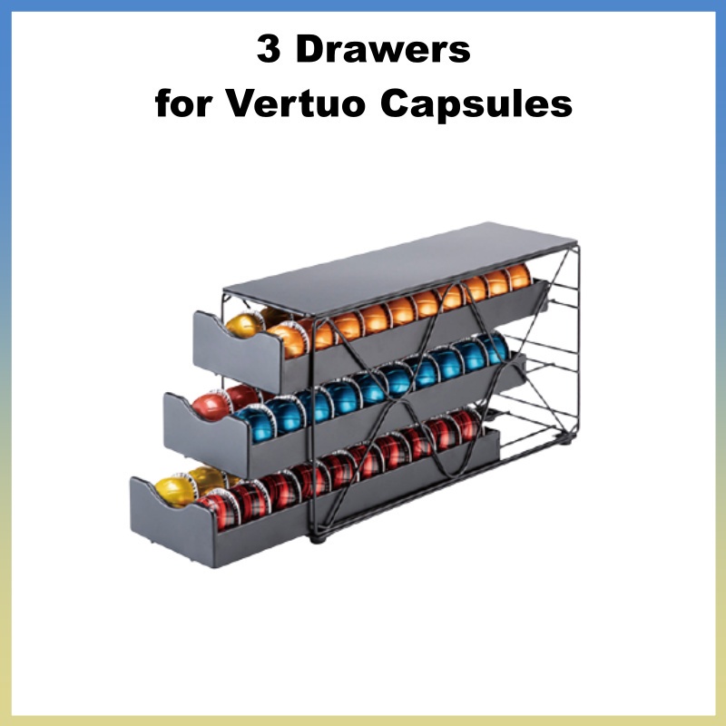 3 Drawer for All kinds of Coffee Capsules / Coffee Capsule Pods Storage / Vertuo Nespresso Dolce gusto Capsule Drawer / Capsule Holder