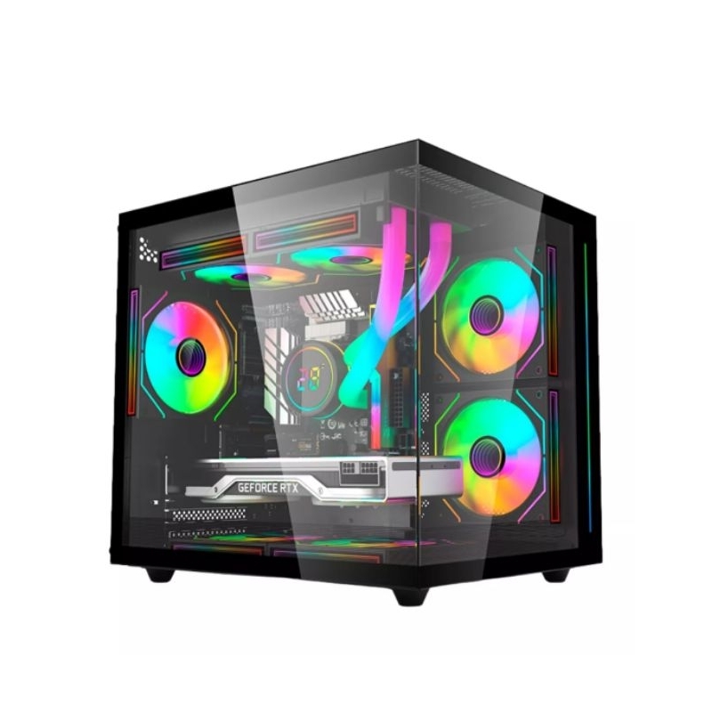 Gabinete Sem Fonte C3Tech Gaming Aquarius MT-G810BK - Preto A pronta entrega!
