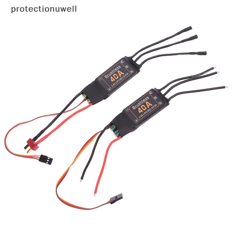Controlador ESC Sem Escova Pwbr Mitoot 40A 2-4S Com 5V 3A UBEC Para Helicóptero Quadricóptero RC Quente