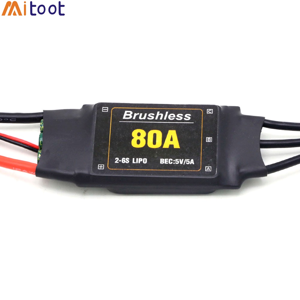 Mitoot Controle De Velocidade Brushless ESC 80A 2-6 S Com 5 V 5A UBEC Para RC FPV Quadcopter Aviões Helicóptero
