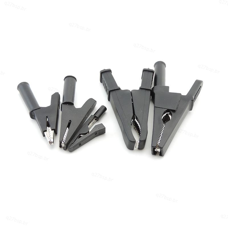 Clipe De Jacaré Isolado Braçadeiras De Crocodilo Adaptador Bateria Se Encaixa Para Soldagem Banana Plug Teste Chumbo BR2
