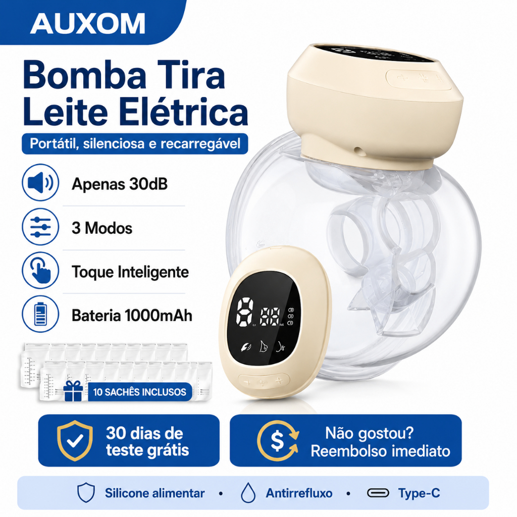 Portable Rechargeable Electric Breast Pump Quiet and Massaging for Breastfeeding and Postpartum