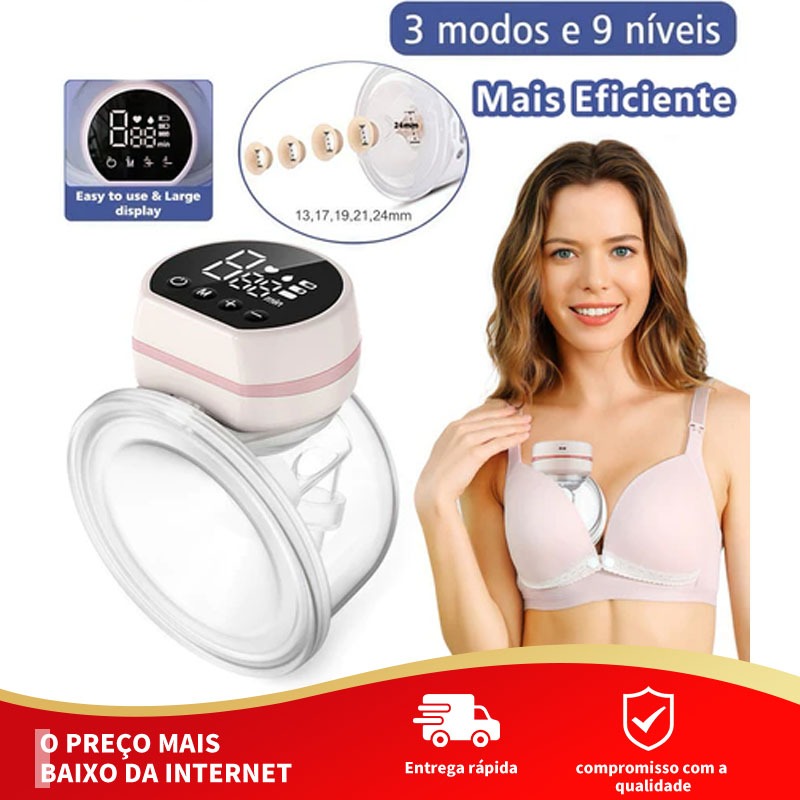Breast Milk Extractor, Rechargeable Portable Electric Breast Pump for Breastfeeding