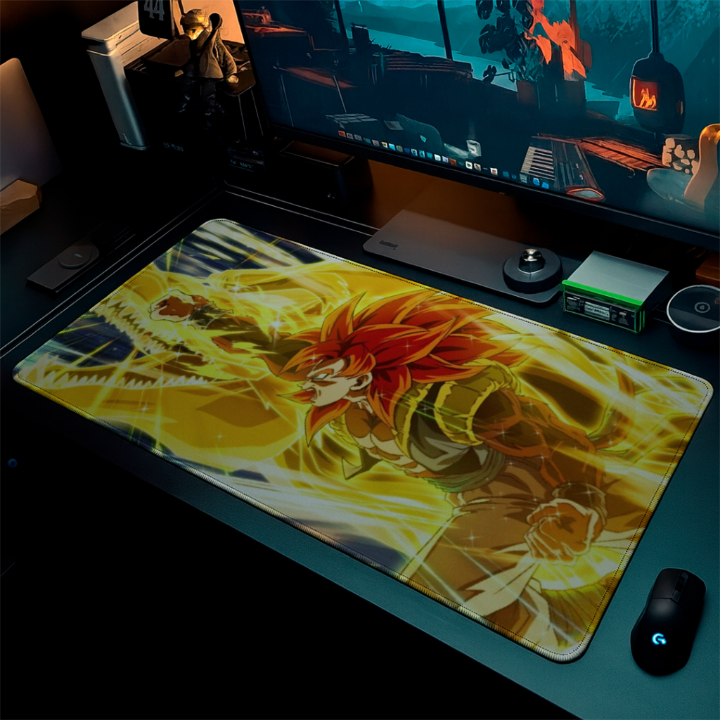 MousePad Speed Gamer Antiderrapante Bordas Costuradas Confortavel Liso Com Estampa De Anime Dragon Ball Varios Tamanhos
