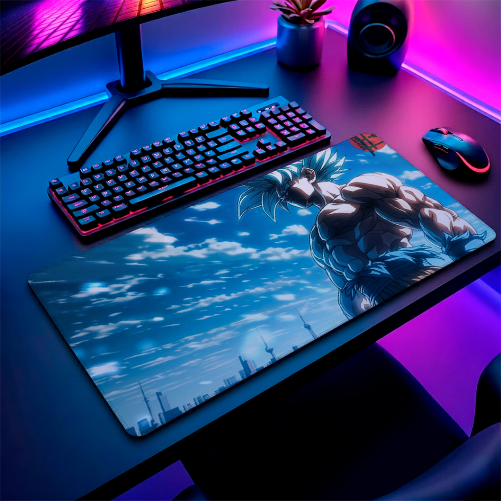 MousePad Speed Gamer Antiderrapante Bordas Costuradas Confortavel Liso Com Estampa De Anime Dragon Ball Super Goku