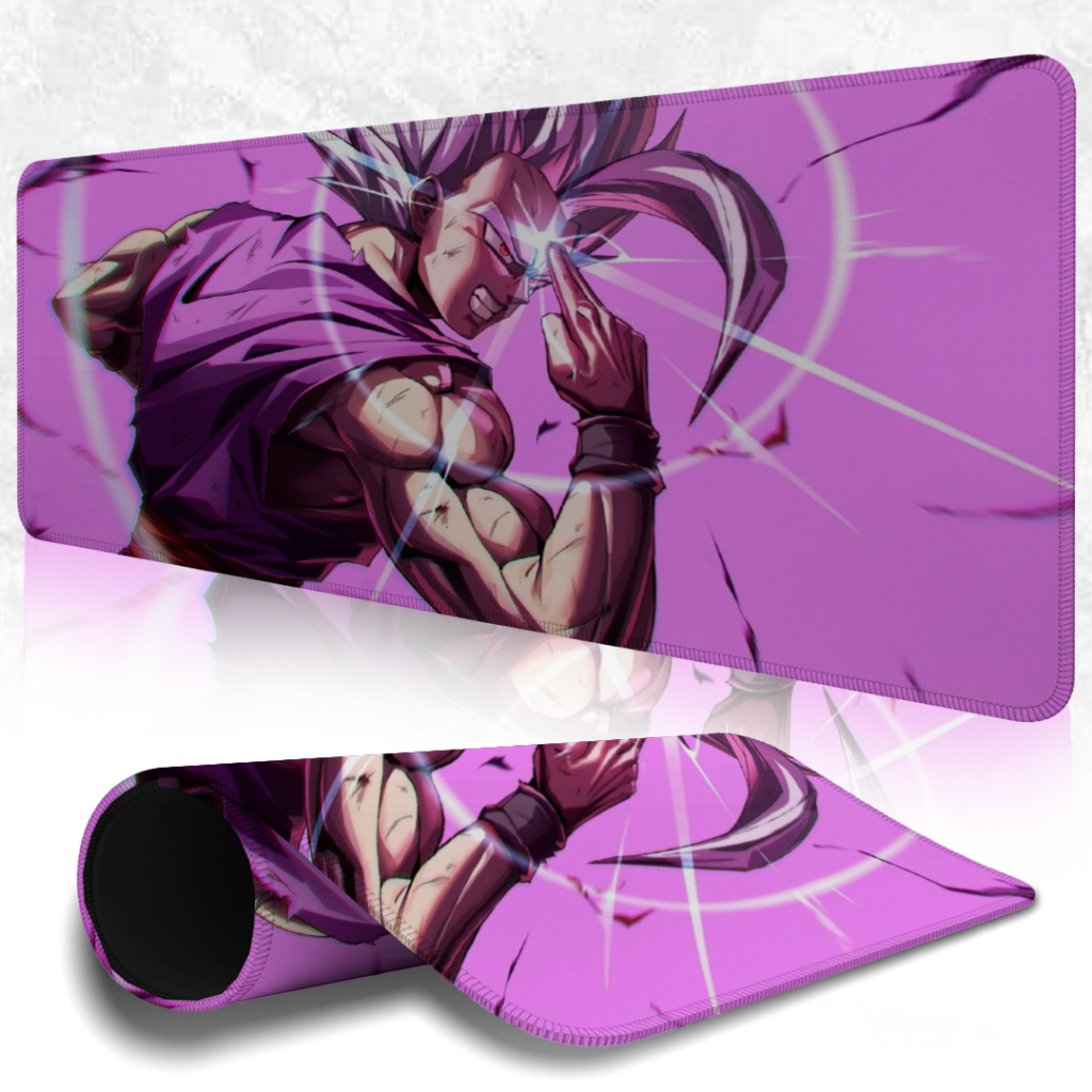 MousePad Speed Gamer Antiderrapante Bordas Costuradas Confortavel Liso Com Estampa De Anime Dragon Ball Gohan Bestial