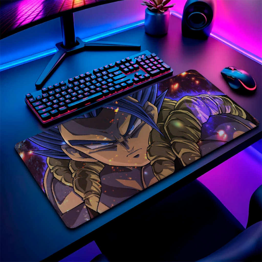 MousePad Speed Gamer Antiderrapante Bordas Costuradas Confortavel Liso Com Estampa De Anime Gojeta SSG Blue Dragon Ball