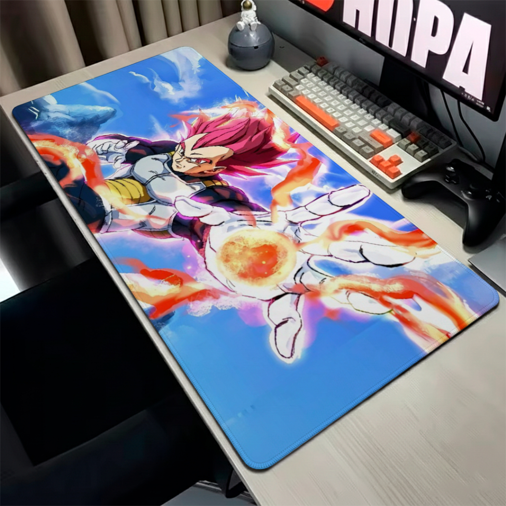 MousePad Speed Gamer Antiderrapante Bordas Costuradas Confortavel Liso Com Estampa De Anime Dragon Ball Vejeta SSG GOD