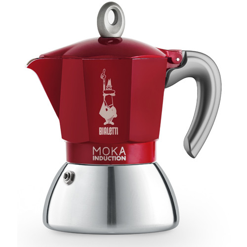 Cafeteira Bialetti Moka Induction Vermelha (Fogão a gás ou Indução)