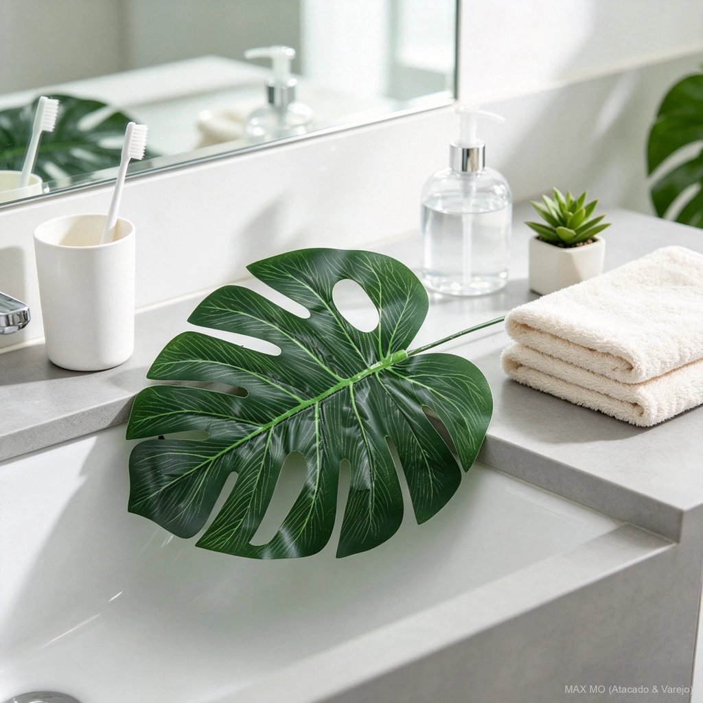 24/48 Conjuntos Folha De Monstera De Silk Screen Alta Fidelidade Simulada Pequena E Delicada Para Decoração De Casa​