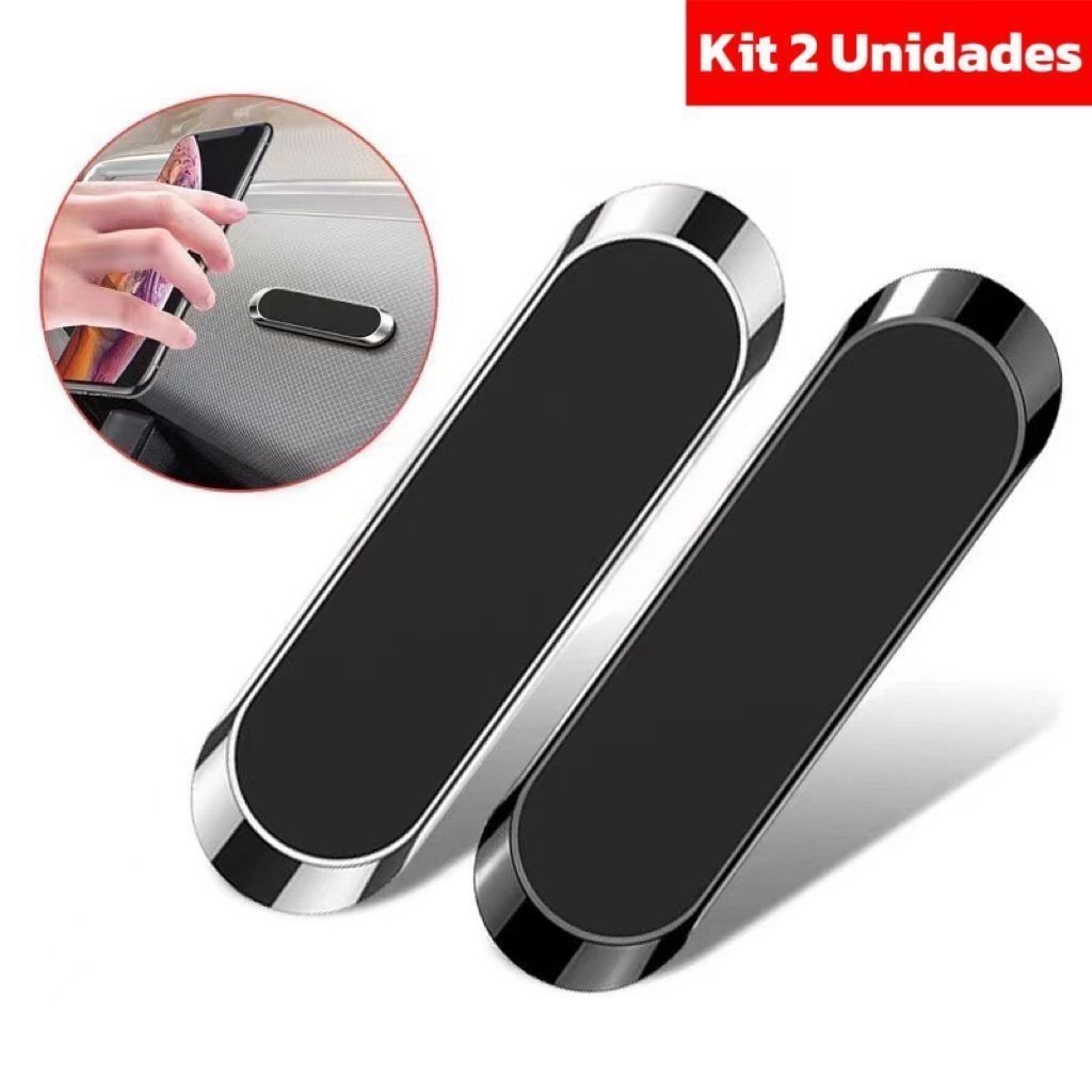 Kit de 2 Suporte magnético com poderoso imã neodimio celular universal potente automotivo para carro