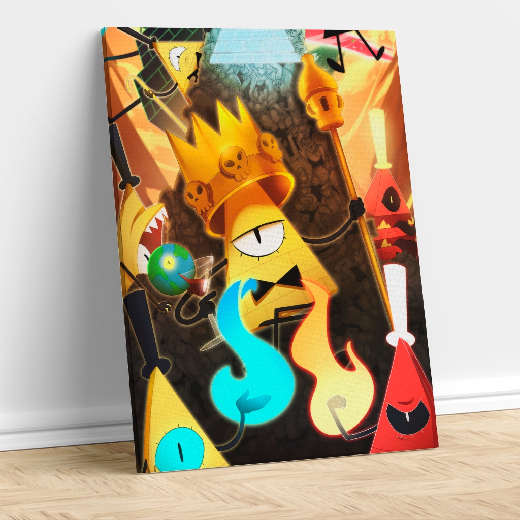 Placa Decorativa MDF Gravity Falls Bill Cipher Quadro Decoração & parede 20x28 A4