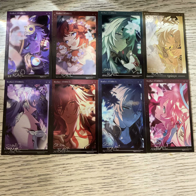 8 Pçs/Lote Jogo Honkai : Star Rail Decor Lomo Card Tribios Castorice Mydei Cipher Anaxa Phainon Aglaea Hyacina Photocard