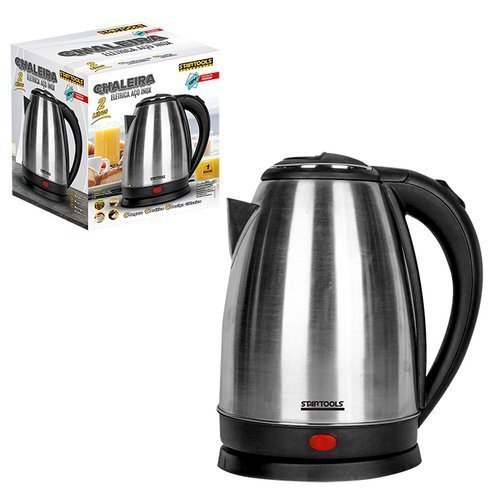 Chaleira Elétrica Inox 2 Litros Aquecimento Rápido Ferver Água Chá Café Prática Segura Cozinha