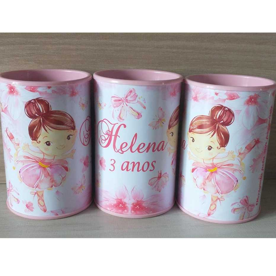 10 cofrinhos personalizado para festa infantil lembrancinha Bailarina