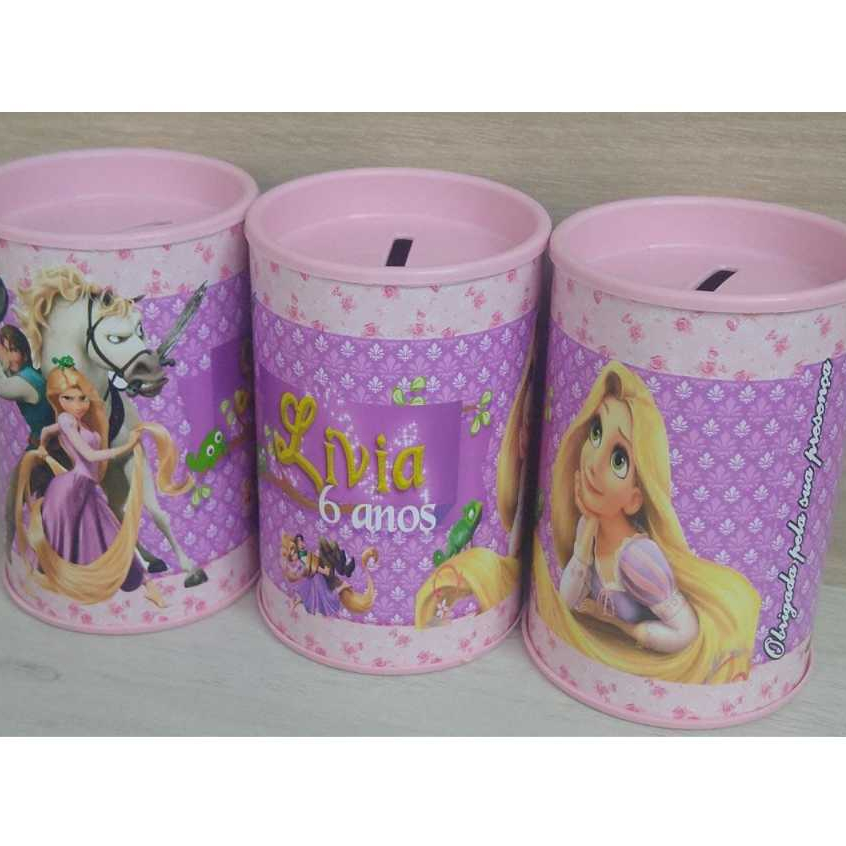 10 cofrinhos personalizado para festa infantil lembrancinha Enrolados