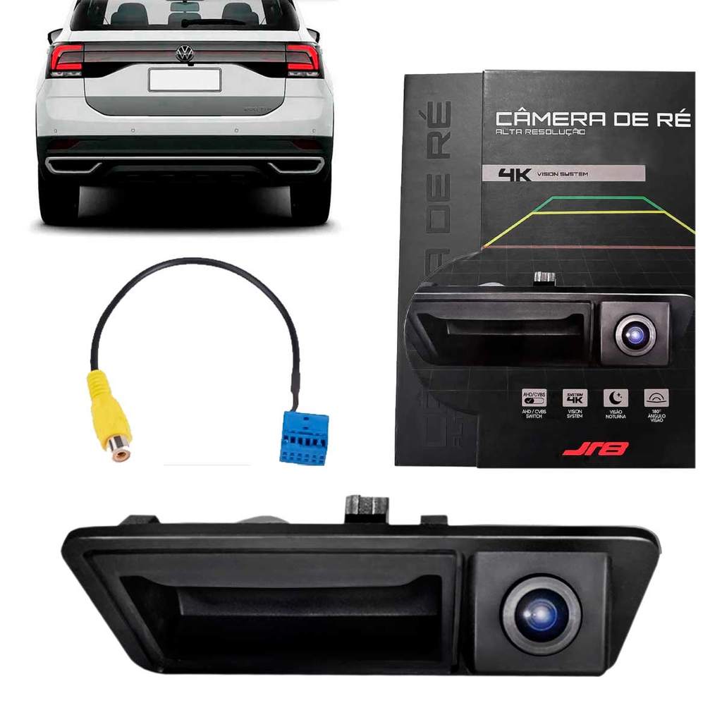 Câmera De Ré 4k 180 Graus Dedicada Linha Vw Audi Plug In Play