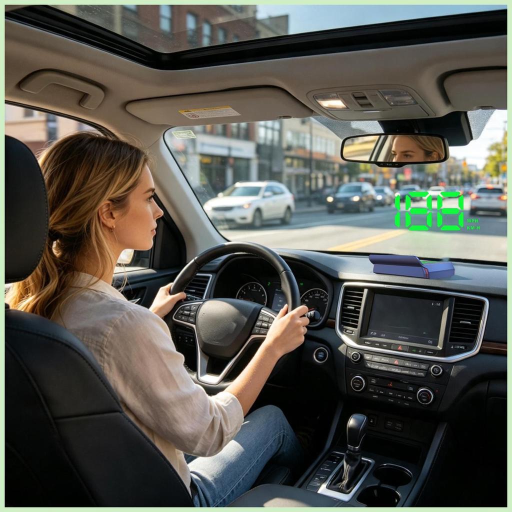 Heads Up Display Para Carros Fonte Grande Plug & Play Brilho Ajustável Auto On/Off Head-Carro landes1br