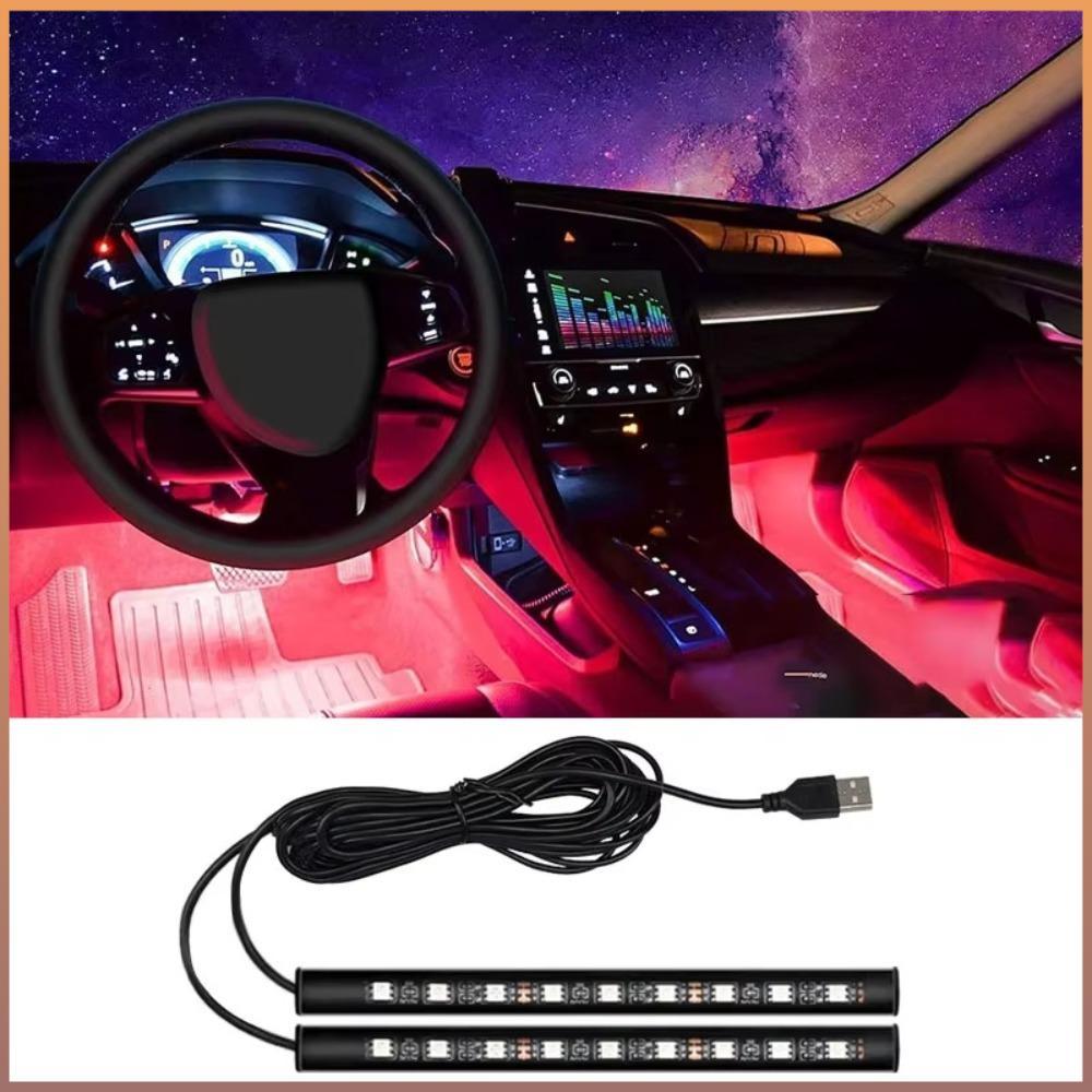 Luz De Tira Ambiente Interior Do Carro , Holofote LED Interno Com Plugue USB , Plug And Play