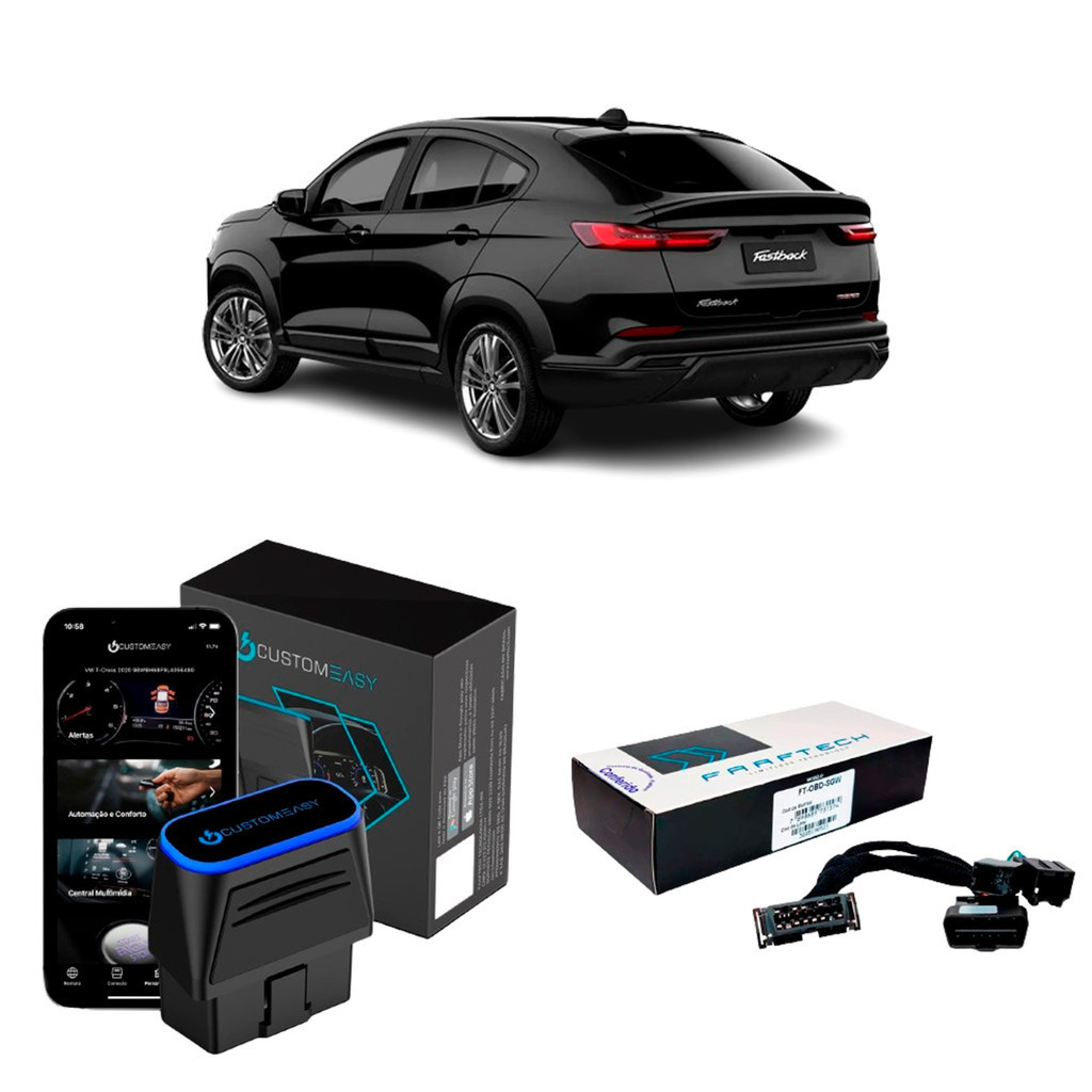 CustomEasy OBDII Plug And Play + Cabo Adaptador FT-OBD-SWG para Fastback 2023