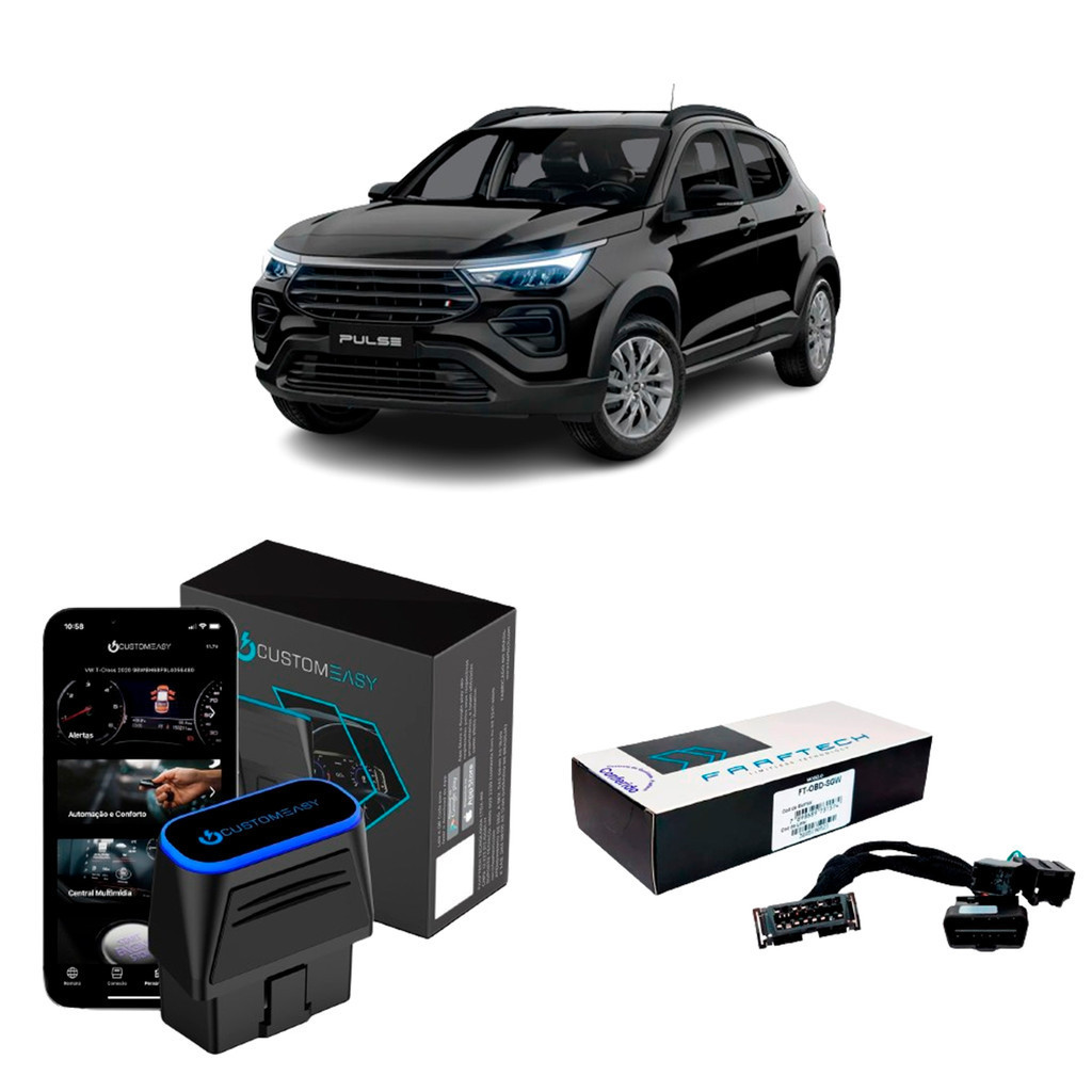CustomEasy OBDII Plug And Play + Cabo Adaptador FT-OBD-SWG para Pulse 2022 2023