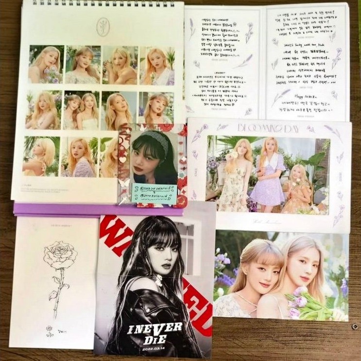 I-DLE Miyeon Minnie Yuqi Calendario Postcard Folded Poster Inclusões Season's Greetings 2023 I Never Die I Burn Oficiais