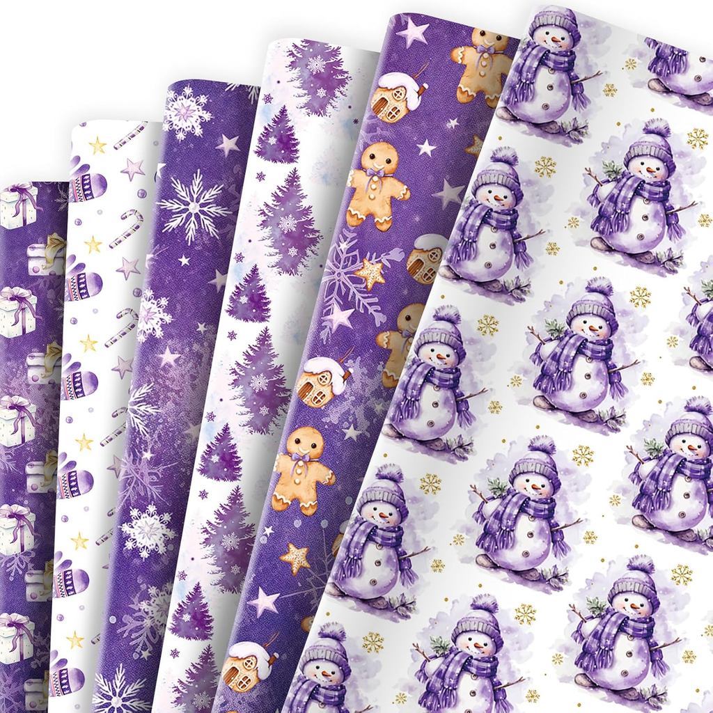 Feivando 12 Sheets Christmas Wrapping Paper Sheets 20