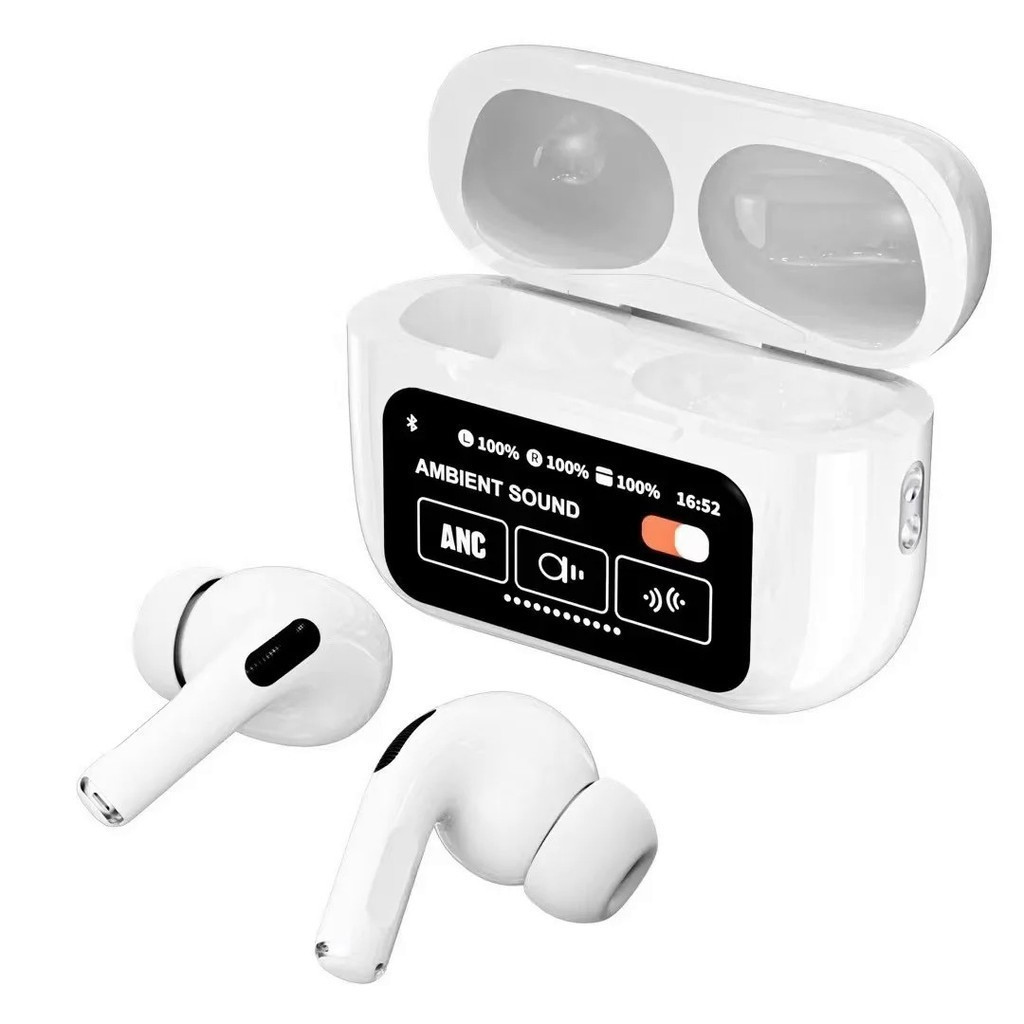 Fones de Ouvido A9Pro Tela Touch Cancelamento de Ruído Inteligente