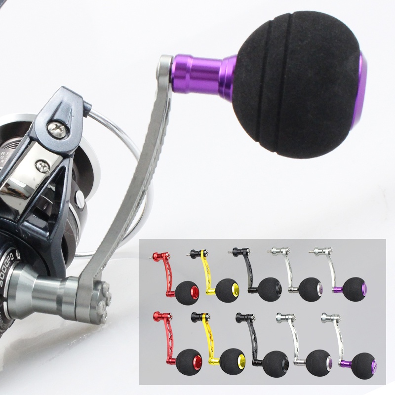 EKFan fit D/S Spinning fishing reel 40mm EVA knob 83mm aluminum alloy Fishing Reel handle lure reel DIY parts