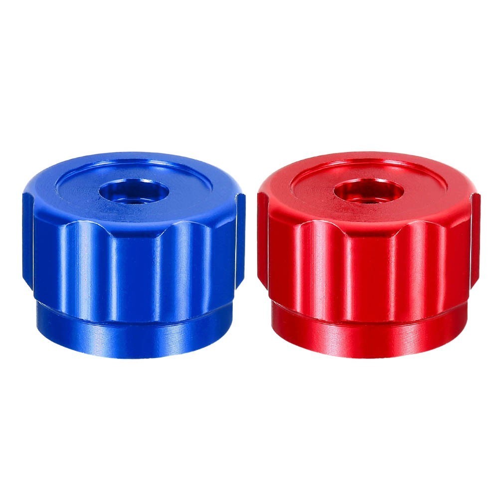 GGG-0424 Punho De Roda Redonda , Puxadores De Torneira Manifold Gauges Knob Aluminum Alloy Red Blue
