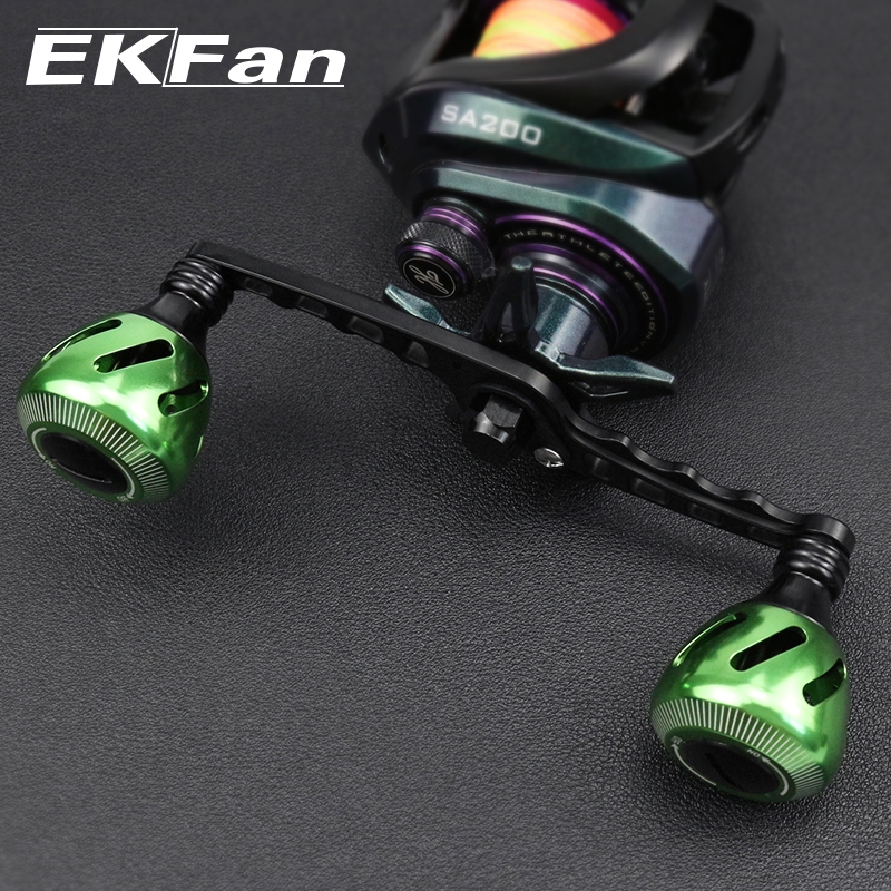 EKFan 120MM Baitcasting reel handle for daiwa/shimano 8*5/7*4mm hole Aluminum alloy reel handle double knob Fishing gear