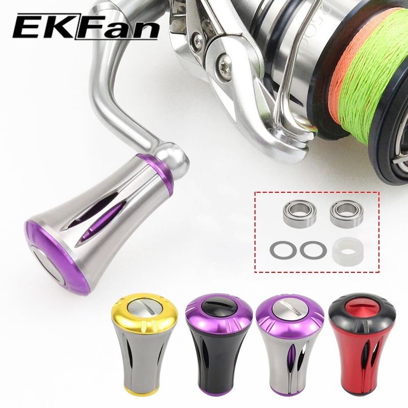 EKFan fit abu Daiwa Shimano 26mm shaft Aluminum alloy Fishing reel knob Spinning Baitcasting lure reel diy parts