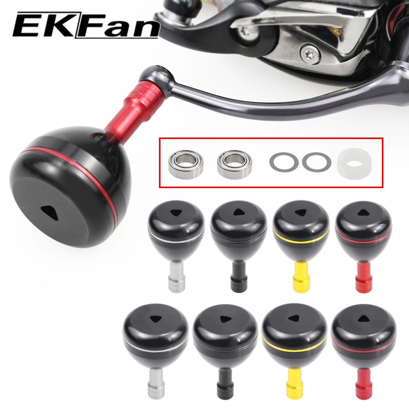 EKFan 26/30mm aluminum alloy fishing reel knob for A/S/D With Shaft/bearings Spinning Baitcasting lure reel DIY parts