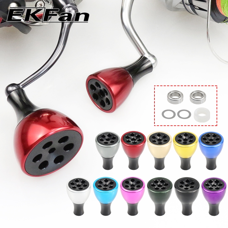 EKFan 26/30/35mm Aluminum Alloy Spinning Baitcasting Fishing Reel handle knob with bearing for A/S/D Lure Reel parts