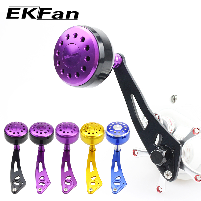 EKfan 38MM alloy knob 90MM aluminum alloy Fishing Reel handle for abu Daiwa shimano Baitcasting lure reel diy tools