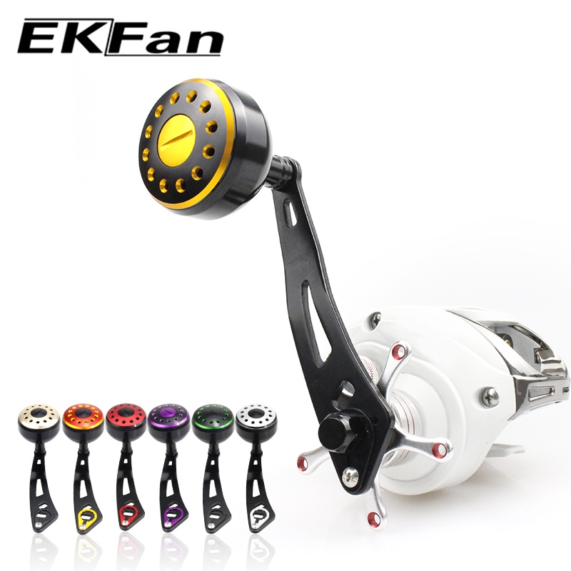 EKFan 38MM Knob 90mm Aluminum AlloyFishing Reel Handle 7*4/8*5 hole For A/S/D L/R Hand Universal Baitcasting Reel tools