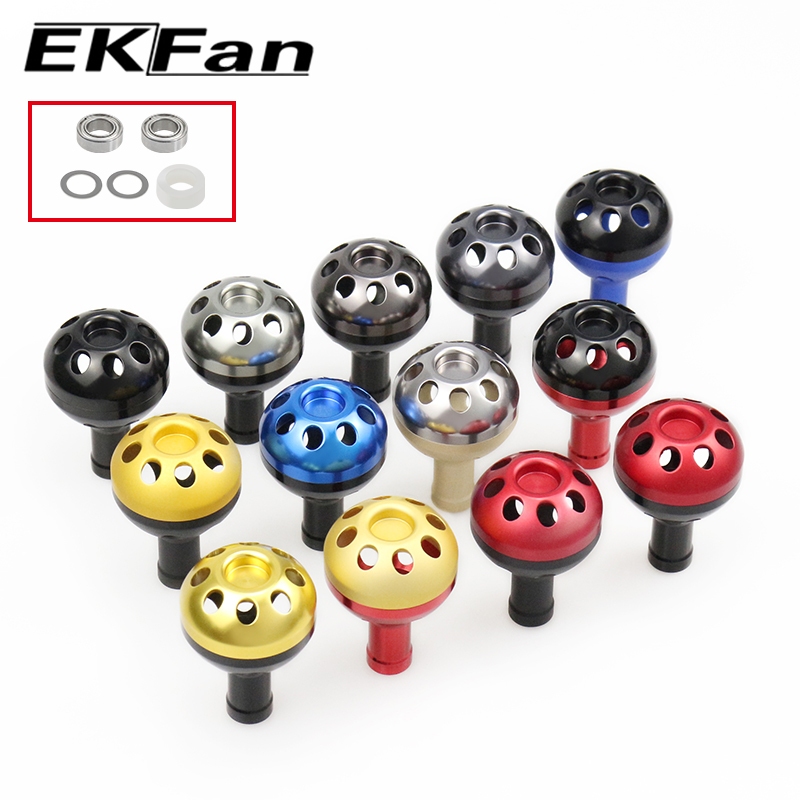 EKFan 30/32/35mm aluminum alloy fishing reel knob for A/S/D with bearings Baitcasting Freshwater lure Reel diy parts