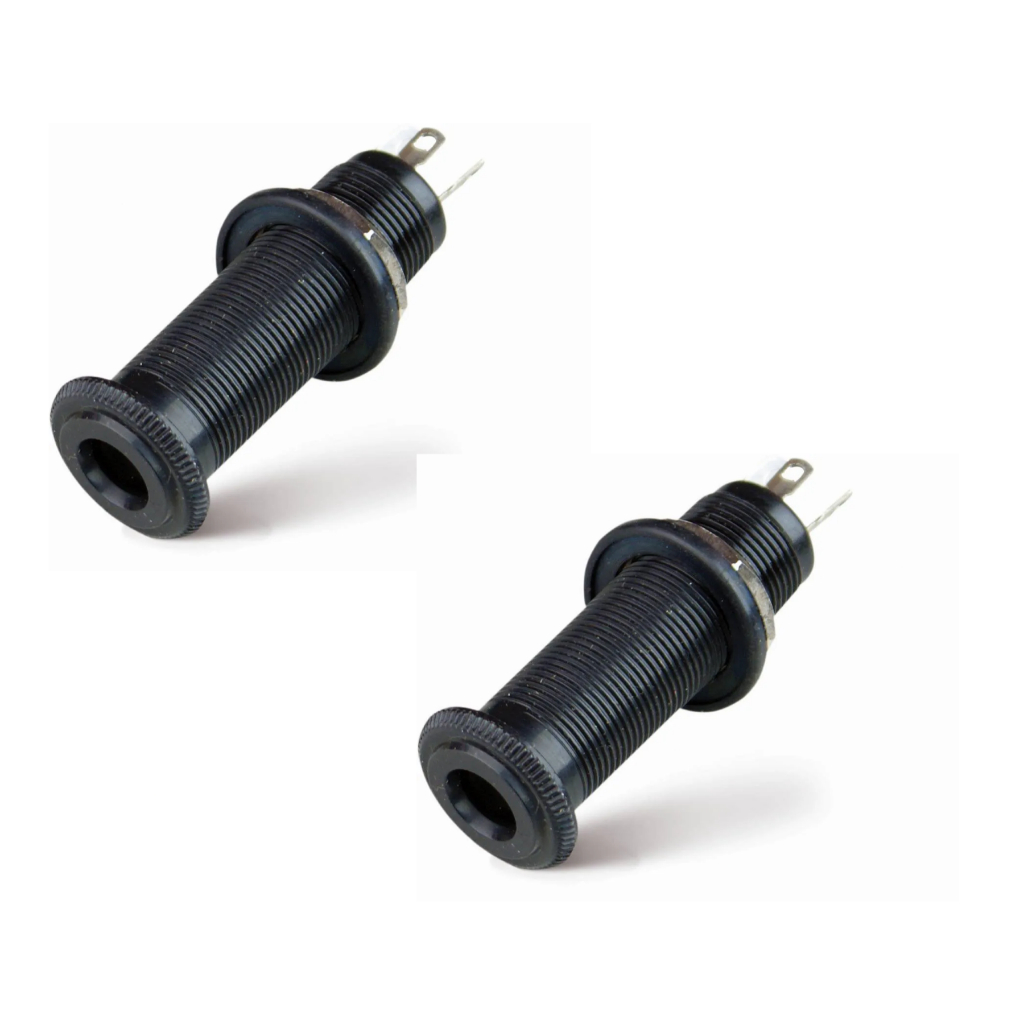 Jack Blindado Preto Para Guitarra E Contrabaixo Stereo T3bk 2 Unidades
