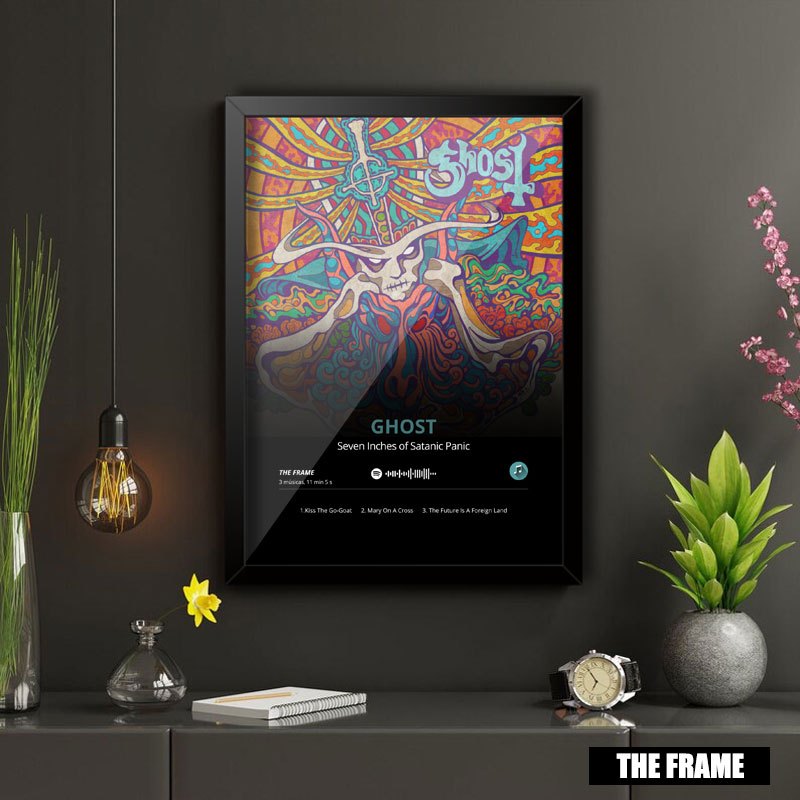 Quadro Decorativo A4/A3 Spotify Ghost EP Seven Inches of Satanic Panic