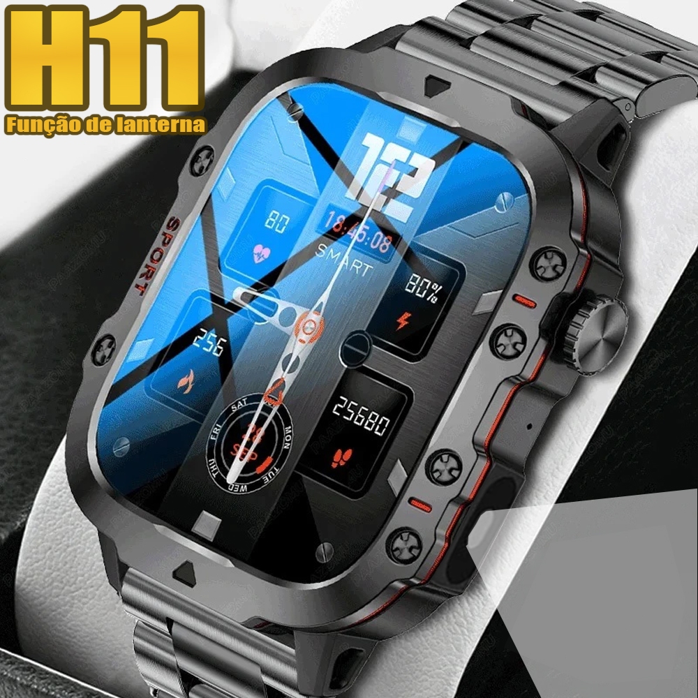 SmartWatch H11 Trêsem Um Original Masculino Feminino Esportivo Tela de Toque HD de 1,73 inches NFC