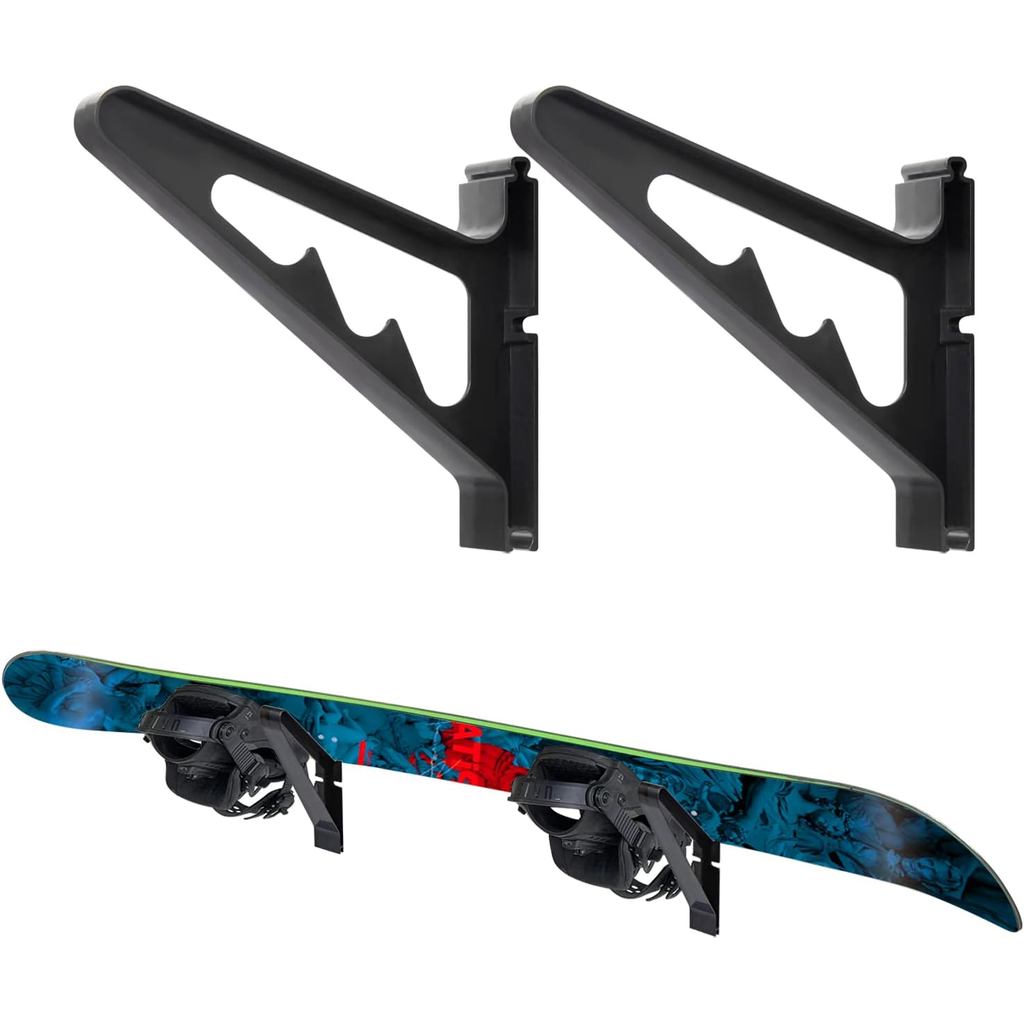 Poskad Snowboard Wall Mount Display Rack,Adjustable Storage Layers Space Saving Design,Home and Garage SKi Board Storage
